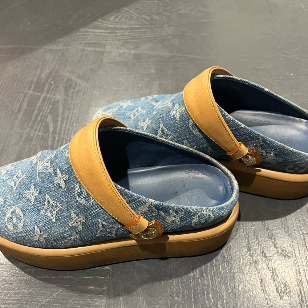 Louis Vuitton Denim Platform clogs size 36.5